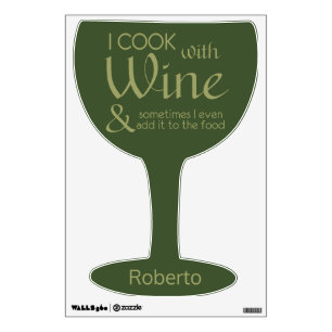 Wine Quote custom name wall decal