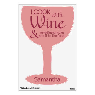 Wine Quote custom name wall decal