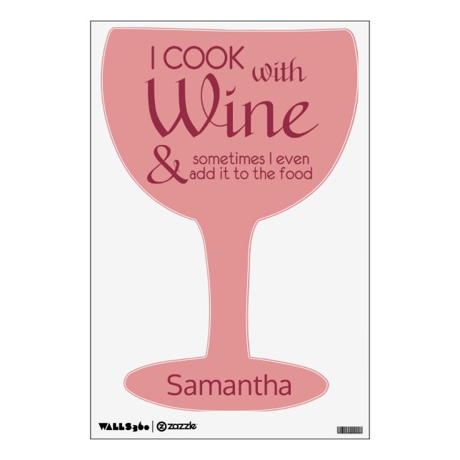 Wine Quote custom name wall decal (Front)