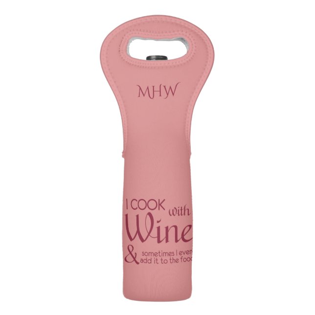 Wine Quote custom name wine tote (Front)