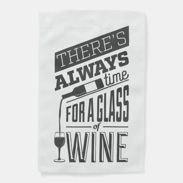 Wine Quote Garden Flag (Front)