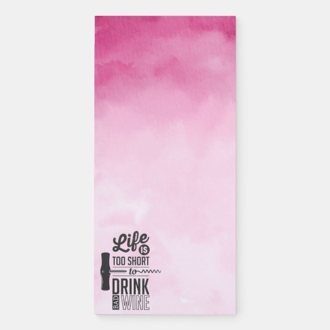 Wine Quote Magnetic Notepad (Front)
