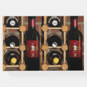 Wine Rack Abstract Birthday Party Guest Book (Back)