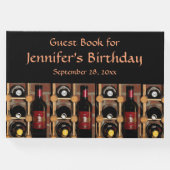 Wine Rack Abstract Birthday Party Guest Book (Front)
