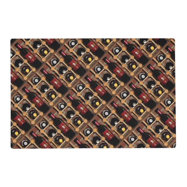 Wine Rack Abstract Laminated Placemat (Front)