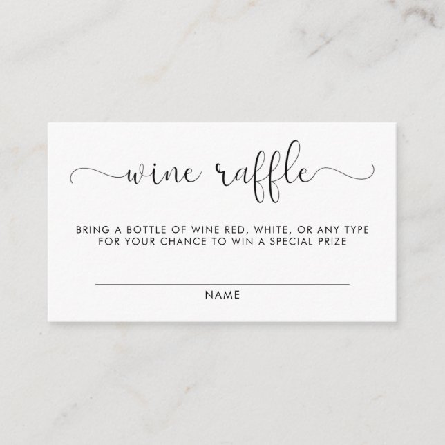 Wine Raffle Baby Shower Insert (Front)
