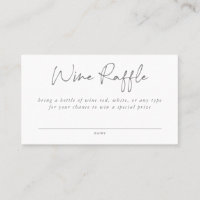 Wine Raffle Enclosure Card