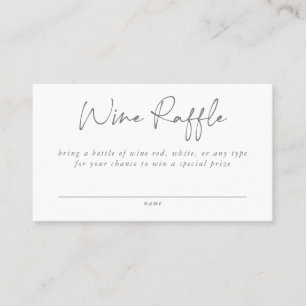 Wine Raffle Enclosure Card