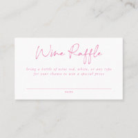 Wine Raffle Enclosure Card