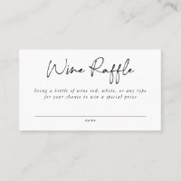 Wine Raffle Enclosure Card