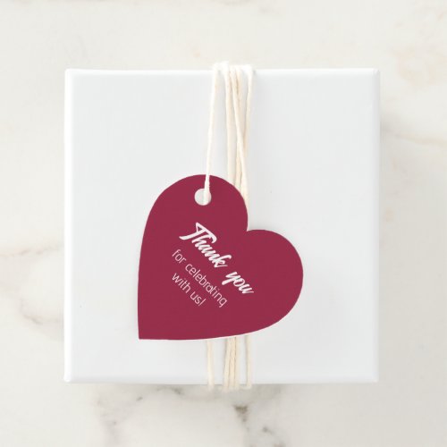 Wine Red Bride Squad Thank You Favor Tags