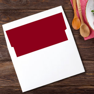Wine Red elegant dramatic flair solid color Envelope Liner