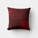 Wine Red Floral Patterned Throw Pillow at Zazzle
