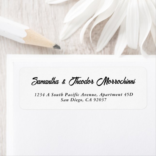 Wine Red Floral Return Address Labels (Insitu)