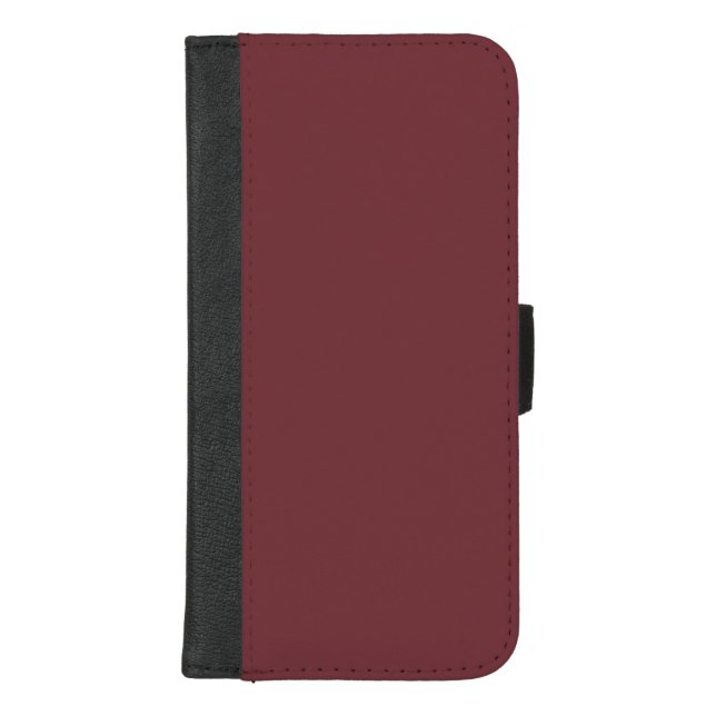 Wine Red iPhone Wallet Case (Front)
