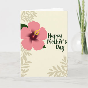 Wine Red Petal Mothers Day Card