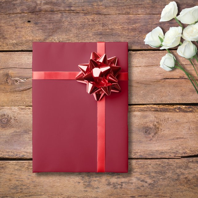 Wine Red Solid Color | Classic | Elegant Wrapping Paper (Creator Uploaded)