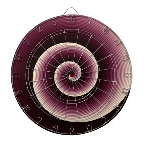 Wine Red Spiral Pattern Dart Board