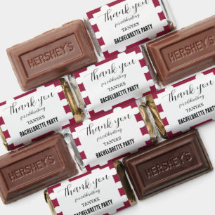 Wine Red With Polka Dots Bachelorette Party Hershey's Miniatures
