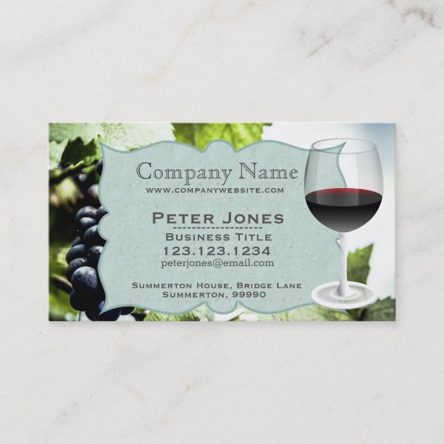 Wine/Restaurant Business Cards (Front)