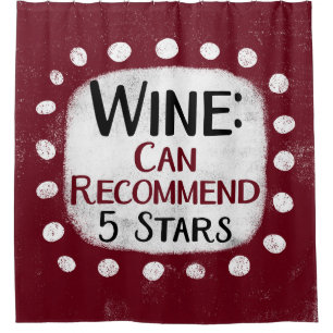 Wine Review 5 Stars Shower Curtain