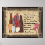 Wine &amp; Roses Art Poem Poster