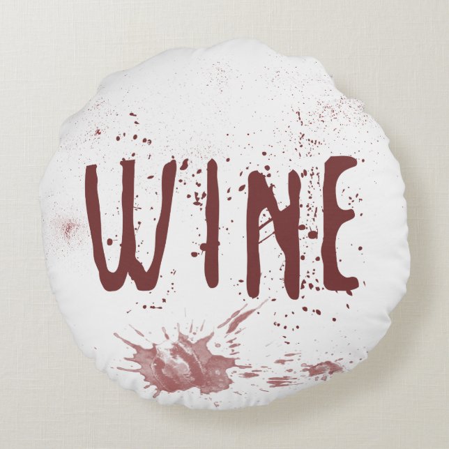 Wine Round Pillow (Back)