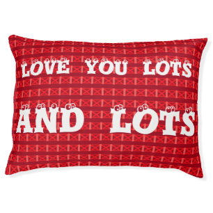 Wine ruby red with crosses love lots message pet bed