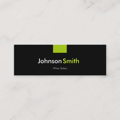 Wine Sales - Mint Green Compact Business Card Templates