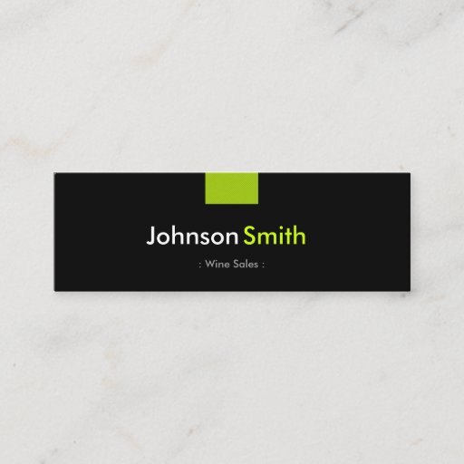 Customizable Wine Sales - Mint Green Compact Business Card Templates