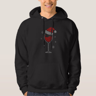 Wine Santa Claus Winter Season Christmas Wine Drin Hoodie