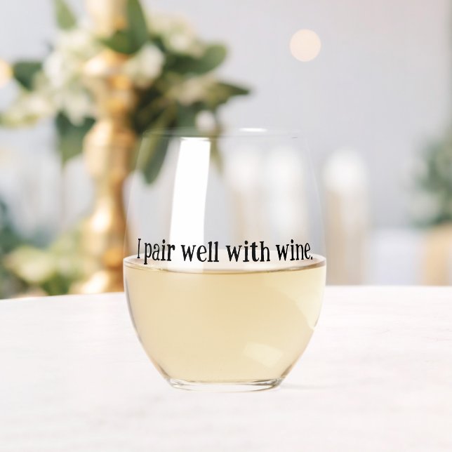 Wine Saying  Stemless Wine Glass (Insitu (Wedding))