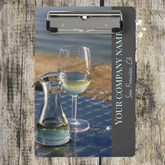 Wine shop, bar or winery menu holder clipboard