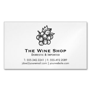 Wine Shop Business Card Magnet