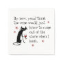 Wine Should Know Funny Quote with Cat Napkins