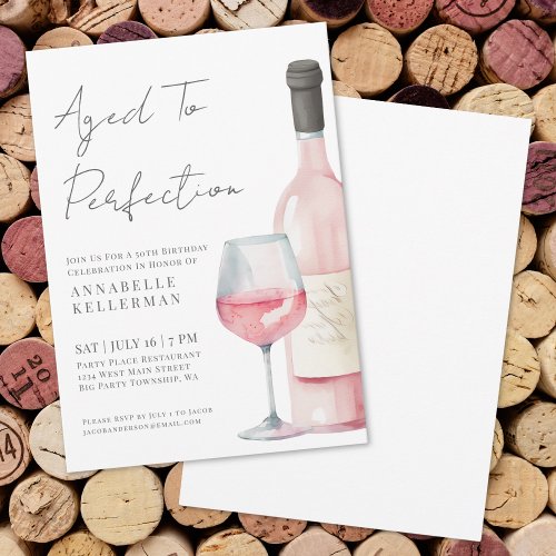 Wine Simple 50th Birthday Party
