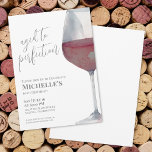Wine Simple Sixty 60th Birthday Party Invitation<br><div class="desc">Elegant Red Wine Simple Sixty 60th Birthday Party Invitation. Celebrate sixty years of life with this classic and elegant invitation featuring a large watercolor red and gray wine glass on the right side, giving it a modern twist. The top of the invitation reads "Aged to Perfection" in script typography, paired...</div>