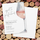 Wine Simple Sixty 60th Birthday Party Invitation<br><div class="desc">Wine Simple Pink And White Sixty 60th Birthday Party Invitation. Celebrate sixty years of life with this classic and elegant invitation featuring a large watercolor pink and gray wine glass on the right side, giving it a modern twist. The top of the invitation reads "Aged to Perfection" in script typography,...</div>