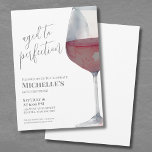 Wine Simple Sixty 60th Birthday Party Invitation<br><div class="desc">Elegant Red Wine Simple Sixty 60th Birthday Party Invitation. Celebrate sixty years of life with this classic and elegant invitation featuring a large watercolor red and gray wine glass on the right side, giving it a modern twist. The top of the invitation reads "Aged to Perfection" in script typography, paired...</div>