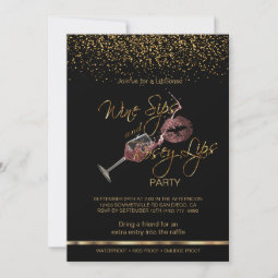Wine Sips and Rosey Lips Lipsense Party Invitation | Zazzle