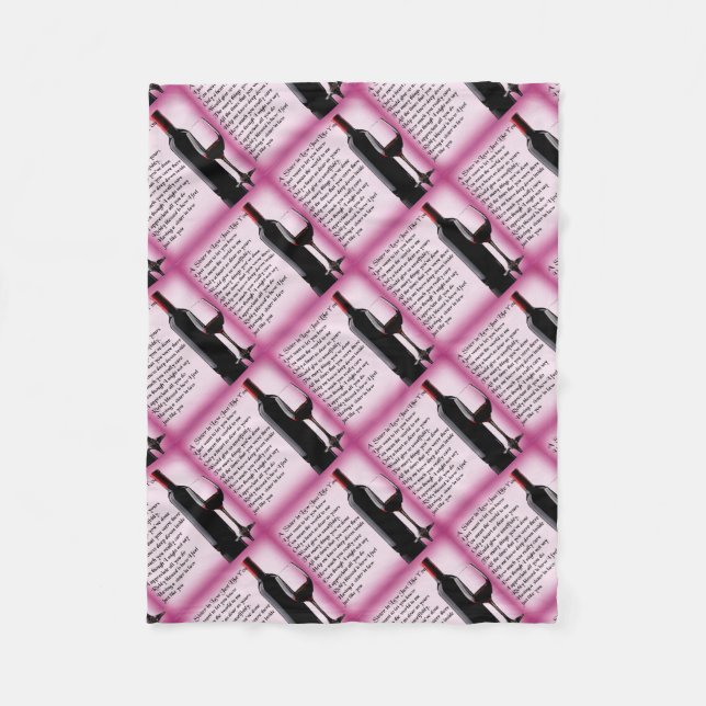 Wine   Sister in Law  Poem Fleece Blanket (Front)