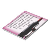 Wine Sister in Law Poem Notepad | Zazzle