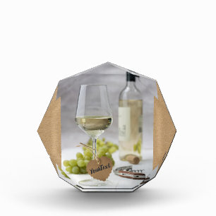 Wine Sommelier Vine Lover Bottle Grape Design Acrylic Award