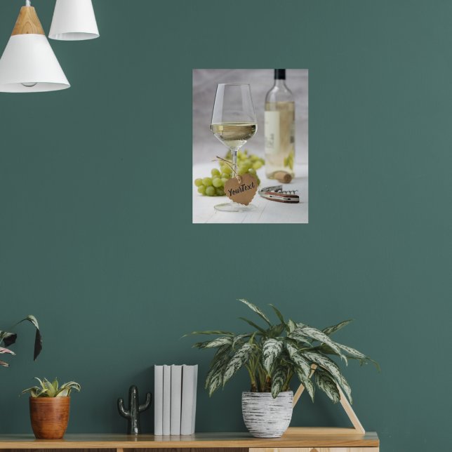 Wine Sommelier Vine Lover Bottle Grape Design Poster (Living Room 1)