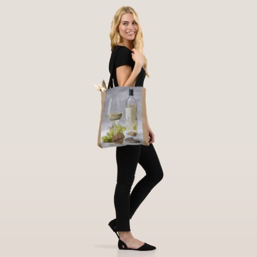 Wine Sommelier Vine Lover Bottle Grape Design Tote Bag