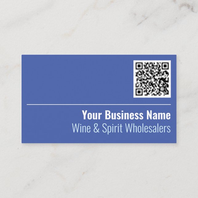Wine & Spirit Wholesalers QR Code Business Card (Back)