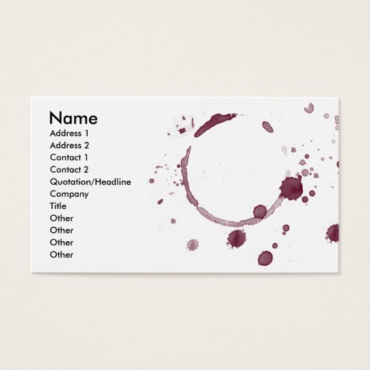 Wine Splatter Business Card 1