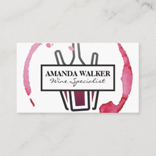 Wine Stain and Bottles Business Card
