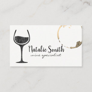 Wine Stain and Glass Business Card