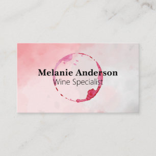 Wine Stain Watercolor Background Business Card